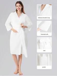 一次性旅行浴袍，加厚吸水速干男女通用睡衣，便携式酒店消毒免洗