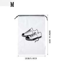 1 件旅行鞋袋，厚 PE 透明抽绳鞋子收纳袋，可折叠，防尘，防水 - 彩色 - 查看 6