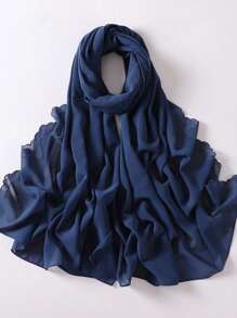 新款珍珠雪纺刺绣长围巾/头巾,适合中东、马来西亚和印度尼西亚 - 多色 - 查看 23