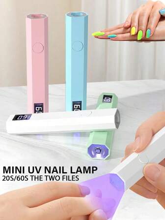 口袋大小的 UV LED 美甲灯、便携式凝胶灯、带 LED 灯的指甲烘干机、适用于所有凝胶抛光和家庭使用的固化灯、快速干燥的美甲工具，适合返校校园造型