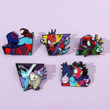 Disney 1/5 Pcs Creative Cartoon Brooch Set Personalized Fashionable Spider Man Enamel Pin Backpack Clothing Jewelry Metal Badge Accessories A Gifts For Friends