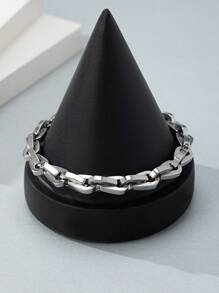 1pc Fashionable Titanium Steel Pull-Ring Bracelet, Scratch-Resistant, Unisex Design, Suitable For Daily Wear - Broken Bracelet - View 5