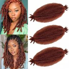 Federnde Afro-Twist Haare 1/3/8 Packungen Marley Twist Flechthaare 8-26 Zoll vorab getrennte schwarze krause Twist Flechthaare Frauen Afro Federkern Twist Haare zum Umwickeln von Soft Locs