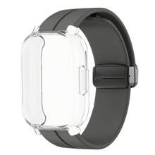 Magnetisches Silikonarmband + Hülle kompatibel mit Xiaomi Redmi Watch 5 Active Lite Smartwatch Armband und Hülle kompatibel mit Redmi Watch 5 Active Lite