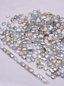 30pcs/Bag Pink Red Green Color Faceted Grid Rectangle Square Loose Beads Glass Beads Faceted Loose Spacer Beads For Jewelry Making DIY Jewelry Accessories Design