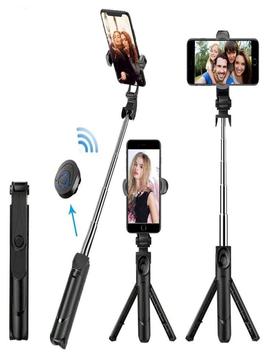 Selfie Stick Self Tripod Monopod With Remote Control Youtuber Video Recording Kit - Random Color - View 1