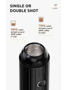 Black /Green Portable Heating Coffee Machine Wireless Electric Coffee Maker Fit Capsule Powder & French Press Pot For Car