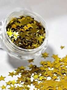 1/4/6片装星形美甲贴纸，金色/白色/银色星星美甲贴花，DIY美甲饰品，美甲用品，美甲宝石