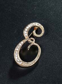 Vintage Versatile Men's English Letter Brooch, Suit Lapel Flower Badge, Unisex Fashionable Large Pin Clothing Accessory, High-End Suit Decoration, Sweater/Jacket Pins, Suitable For Parties, Weddings, Birthdays, Daily Wear, Holiday Gifts