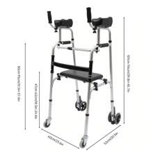 OUKANING Upright Mobility Walker Upwalker Lightweight Rollator Walker 4 Wheel Walking Aid - 1 - View 2