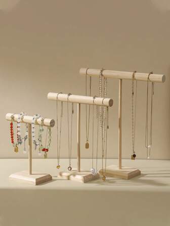 1 pezzo Elegante portamonili in legno massiccio per esporre bracciali con stile, supporto versatile da appendere, accessori premium per fotografia di gioielli, organizer minimalista per gioielli, regalo perfetto per donne e ragazze, ideale per il ritorno a scuola, il Ringraziamento, il Natale, il Capodanno e le celebrazioni di San Valentino