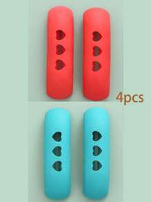 Funda de silicona para el asa de ollas, diseño creativo con detalle de corazón calado, anticalor y antideslizante, protector para el asa de ollas para el hogar, resistente a altas temperaturas y al desgaste, adecuado para cocina y restaurante