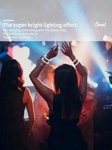 10/100pcs Glow Stick Party Favors: 100 Pcs Glow Sticks, Party Accessories Including Glow Necklaces, Glow Bracelets, Glow Glasses And Triple/Butterfly Connectors - Multicolor - View 4