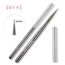 1/6Pcs Nylon Hair UV Gel Acrylic Nail Art Builder Brush Pen Drawing Pens For Nail Design Nail Supplies For Professionals