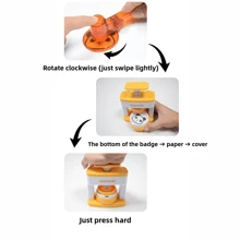 Badge Maker 1 Set DIY Round Button Maker With 48 Patterns And 48 Button Parts Cute Press Pin Maker Machine Gift (Some Color Patterns Are Random)