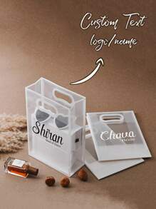 Personalized Gift Bag,Custom Made Gift Handbag,Frosted Clear Shopping Bag,Gift Box Alternative, Bridesmaid Gift Box, Welcome Gift Bags,Bridal Party, Custom Birthday Gift Package, Wedding Gift Bags, Bridesmaid Gift Bag, Engagement Gift Bag,Elegant Gift Bag,Bachelorette Party Bags,For Women Bridesmaid Birthday Valentines Wedding Party