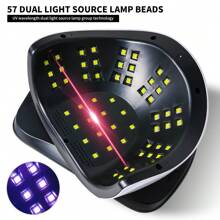 LIMEGIRL 全新大功率快干指甲灯，LED 指甲烘干机 UV 凝胶指甲固化灯 57 个 LED 指甲灯专业用于凝胶抛光干燥，美国插头 - 白色 - 查看 3