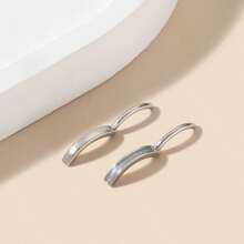 1 件不锈钢镶嵌锆石肚脐环简约反向肚脐环女士身体肚脐穿孔首饰