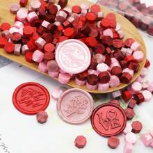 100 件/袋红色系列蜡封珠，八角形，用于信封密封、婚礼请柬、礼品包装 - 彩色 - 查看 3