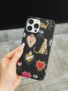 1pc TPU Soft Case With Tiger Eye Design Compatible With IPhone 15 Pro Max, 14 Plus, 13 Pro Max, 12, 11, 7G, 7P, IX, XR, XS Max - Multicolor - View 4