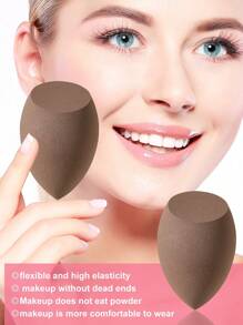 50/40/30/20/10/5pcs Makeup Kit, Including: 10 Pieces Of Liquid Makeup Sponge+10 Pieces Of Mini Liquid Makeup Sponge+10 Pieces Of Triangular Powder Puff For Loose Powder And Makeup Set+10 Pieces Of Air Cushion Powder Puff For Facial Makeup