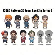 Crunchyroll 1 件排球少年！！！官方授权 3D 动漫人物系列 3 神秘盲袋钥匙扣吊坠随机赠送日向翔阳和影山透表或其他角色超值惊喜袋周年礼物，适合粉丝和朋友返校 - MN-72580 - 查看 4