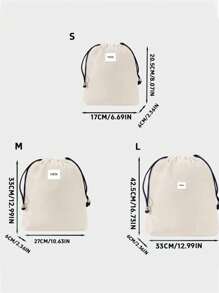 3pcs/Set Travel Portable Storage Bags, Multifunctional Drawstring Large Capacity Lingerie Organizer Bags, Minimalist Dust-Proof Pouches - As Picture - View 7