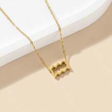 1 件装新款时尚不锈钢十二生肖 O 型链项链女款生日礼物 - 金黃色 - 查看 23