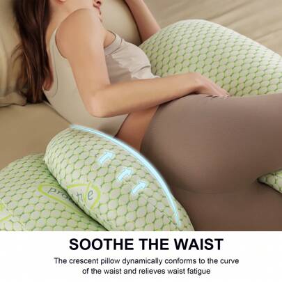 Pregnancy Support Pillow U-Shaped For Full Body & Back Support Small Maternity Pregnancy Pillow For Pregnant Women Body And Back Support Sleep Maternity Pillow Pregnancy Support Pillow Full Body Pillow With Cooling Silky-Soft Bamboo Cover
