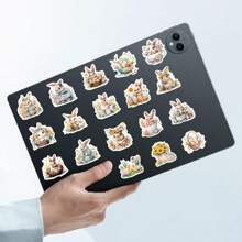 50pcs Cartoon Easter Party Rabbit Series Graffiti Stickers,Decor For Tablet,Guitar,Notebook,Luggage,Water Bottle,Mug,Books,Waterproof,Suitable For Teenagers & Kids As Reward Gifts,DIY Decor