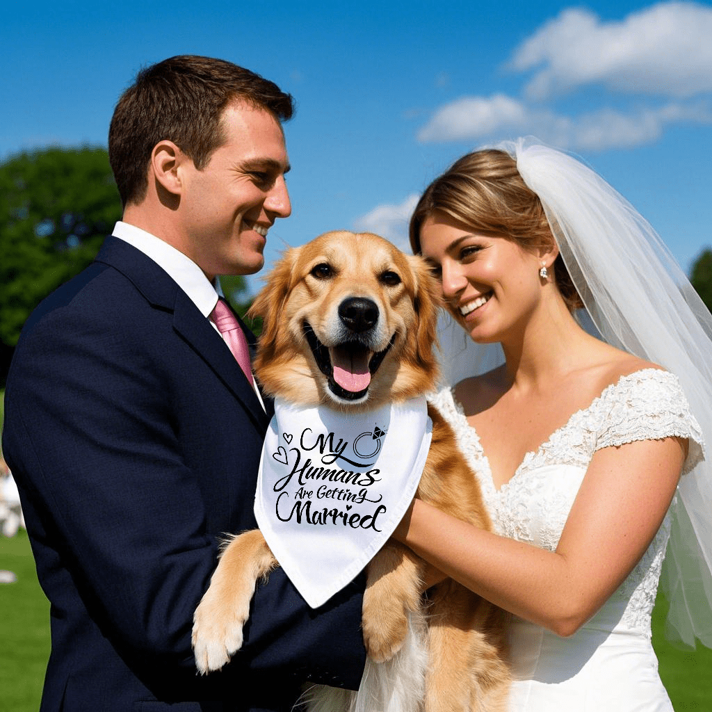 Engagement Gift - Pet Bandana, Wedding Photo Booth Props, Pet Scarf, Dog Bandana Engaged Announcement, Pet Accessories