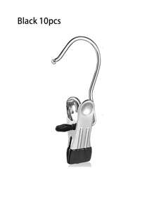 不锈钢衣夹洗衣衣钉带钩便携式挂衣夹裤夹家用不留痕强力不锈钢多功能带钩衣夹晾衣夹单个宽口夹耐磨 - 彩色 - 查看 22