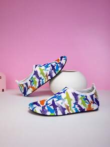 1 Pair Couples Cartoon Pattern Swim Shoes, Beach Shoes Anti-Slip Quick Drying Breathable Outdoor Sport Running Gym Yoga Shoes - Multicolor - View 1