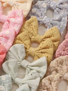 bilicaca 20pcs/Set Ditsy Floral Fabric Butterfly Hair Clips, Minimalist Cute Hairpins For Girls, Suitable For Travel & Daily Wear - Multicolor - View 7