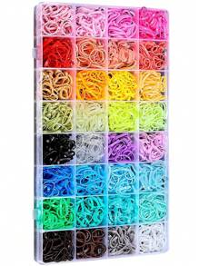 32 Colors Small Hair Rubber Bands With 16 Hair Styling Tools, 1800 Pcs Elastic Girl Baby Hair Ties Mini Hair Bands With Hair Elastic Cutter Hair Accessories Xmas Stuff For Girls Baby Toddlers Kids