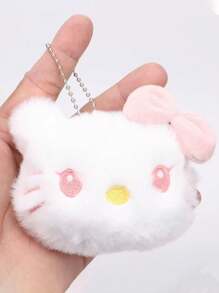 Sanrio Sac en canevas chat dessin animé Sanrio, sac à main décontracté à porter à l'épaule pour les étudiants, sac fourre-tout de grande capacité pour l'école et les déplacements, sac à bandoulière, sac fourre-tout, plage, voyage, camping, extérieur, maquillage, remise des diplômes, mariage, anniversaire, cadeau, campus, Hello Kitty