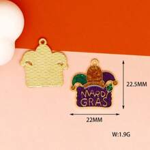 10 件各式化妆舞会面具吊坠，镀层，适合制作珠宝、歌剧、戏剧、喜剧和悲剧 DIY 工艺配件，用于耳环、手镯、项链