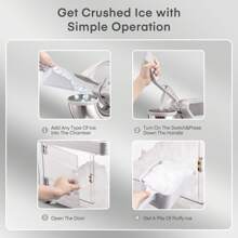 Fohere 34L Snow Cone Machine, 665LBS/H Commercial Ice Crusher Shaved Ice Machine, 300W Electric Ice Shaver Suitable For Party Activities, Family Gatherings, Events - US B Type Plug(110-127V) - View 8
