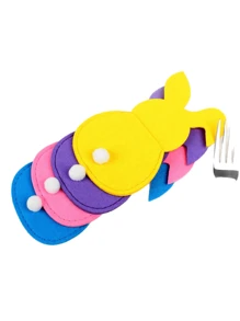 Bolsa de cuchillo y tenedor con diseño de conejo de Pascua, Juego de cubiertos con diseño de conejo, Adecuado para fiestas de Pascua, Un excelente regalo para familiares y amigos