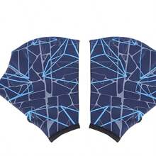 氯丁橡胶压花脚蹼 - 男士和女士夏季游泳装备 - 鸭掌鱼划水掌 - 训练脚蹼 - 游泳手套 - 游泳水上游泳 - 网眼手套水上训练 - 手网翻泳装备 - 水上训练手套游泳服装 - 潜水手部设备