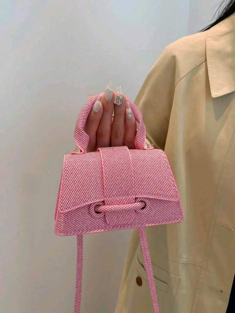 This Year's Popular Super Texture Bag Foreign Mini Small Square Bag, New Solid Color Versatile Handbag, Women's Bag