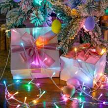 KBO JMEXSUSS Easter Lights Clear Wire Outdoor Indoor, 168ft 600 LED Multicolor Easter String Lights Plug In For Bedroom Tree Room Party Decorations - Easter Color - View 6