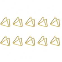 10pcs Triangle Place Card Holders, Mini Table Number Holders, Table Desk Place Name Card Holders,Photo Clips For Wedding Party Decor - Multicolor - View 16