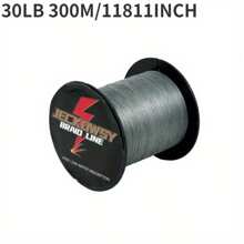300m 4-Strands High Strength 6-100LB Fishing Line, Braided Line - Grey - View 21