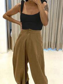 Womens Square Neck Tank Tops Fashion Sleeveless Solid Color Knit Tops Slim Fit Shirts - Black - View 2