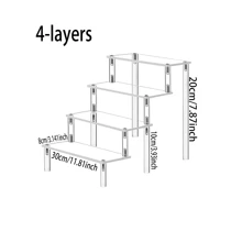 1pc Acrylic Multi-Layer Display Rack, Blind Box Storage Shelf, Collection Box, Storage Shelf, Ladder Rack For Toys And Collectibles