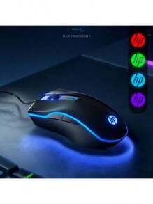 HP 惠普官方正品静音有线鼠标游戏USB笔记本电脑台式机械办公网吧电脑专用手感舒适