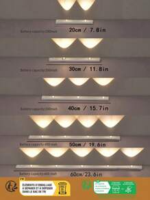 Cat Eye Decorative Led Lights With Motion Sensor And Multiple Colors For Cabinets, Closets, And Human Motion Detection - White - View 7