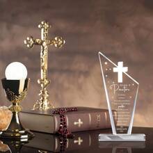 1pc 6.5x3.54 Inch Acrylic Cross Plaque – Pastor Appreciation Gift, Christian Keepsake, Retirement Gift For Men/Women, Church Decor Gifts Birthday Graduation