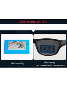 1 Pair Unisex Fashion Polarized Sports Glasses With Lanyard, Suitable For Men. For Cycling, Running, Fishing, Climbing, Skiing, Motorcycling, Driving, Hiking, Camping And Other Outdoor Sports. Brand Designer Glasses, Fashion Retro Anti-Glare Sports Glasses In Black, Ice Blue, Green, Orange Colors. (Note: The Glasses Case In The Picture Is Not Included) - 藍色 - 查看 6